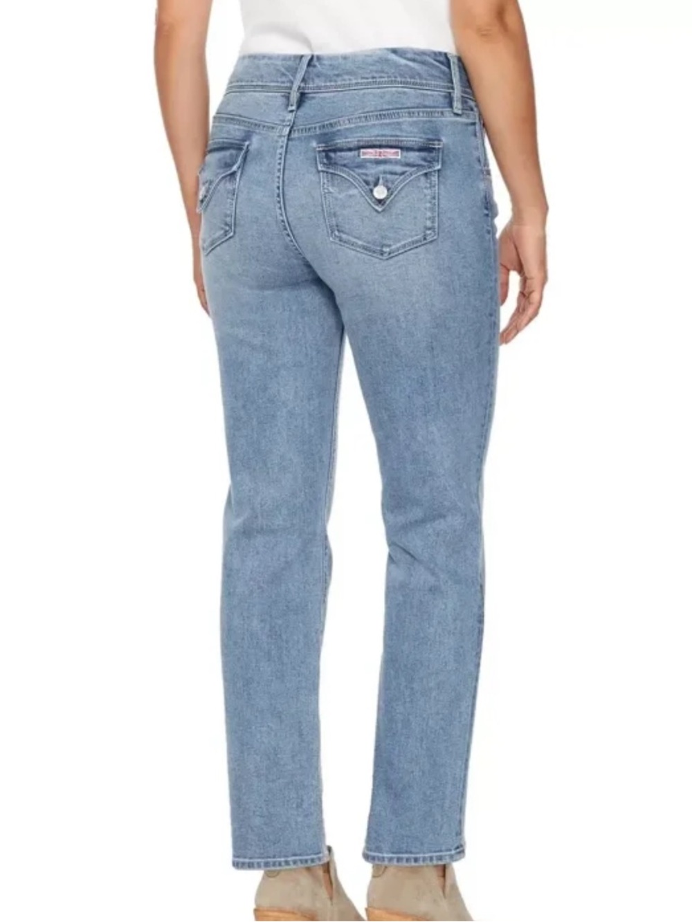 Hudson Los Angeles Straight Leg Jeans Icy Blue Size 12